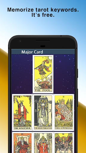 Android application Memorize Tarot Keywords screenshort