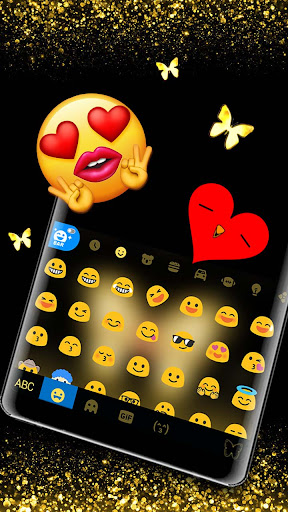 Shine Gold Butterfly Keyboard Screen 3