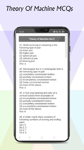 Theory of Machine MCQs Screen 3