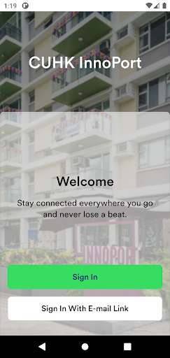 Android application CUHK InnoPort screenshort