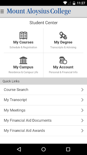 MyMAC Mobile - Mount Aloysius Screen 3