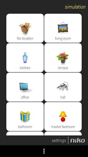Android application User Settings NikoHomeControl screenshort