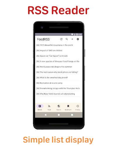 FineFeed: RSS Reader Screen 2