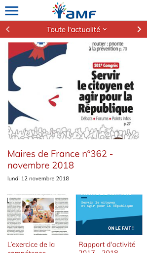 Lapplication de lAMF Screen 2