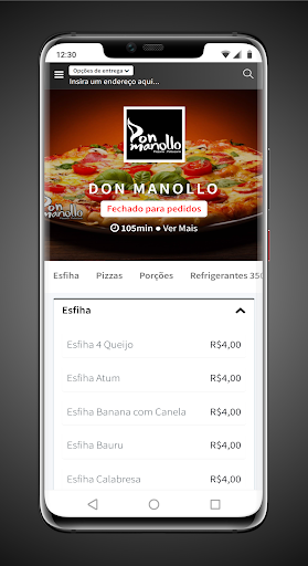 Android application Don Manollo Pizzaria screenshort