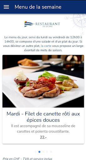 Android application Restaurant SNG Menu screenshort
