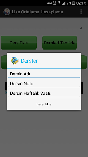 Lise Ortalama Hesaplama Screen 3