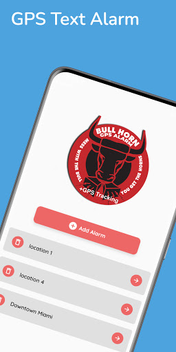 Android application Bull Horn GPS Alarm screenshort