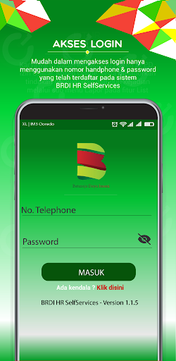Android application MyBRDI screenshort