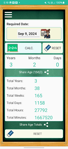 School Age Calculator Screen 3