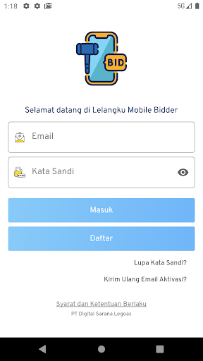 Android application LelangKu 2 screenshort