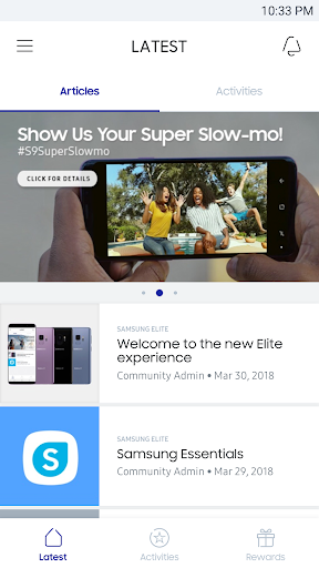 Android application Samsung Elite screenshort