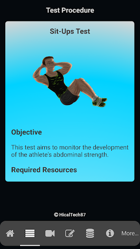 Sit-Ups Test Screen 2