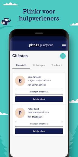 Android application Plinkr voor hulpverleners screenshort