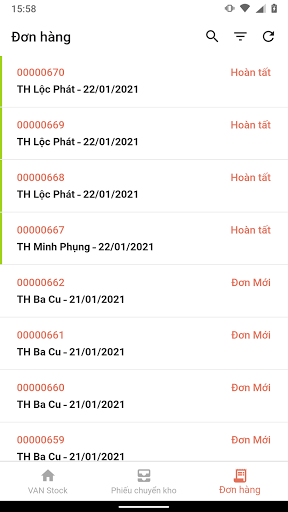 Android application Mega1 VAN screenshort
