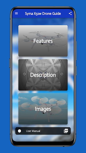 Android application Syma x5sw drone guide screenshort