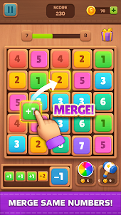 Merge Number Block Wood Puzzle
