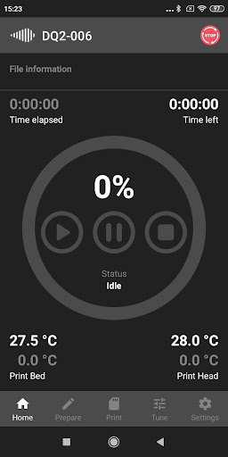 Android application Delta Control screenshort