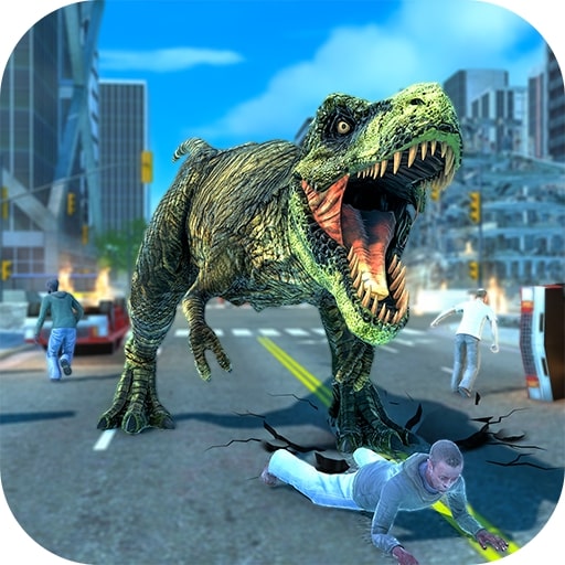 Angry Dino Smash City Rampage logo