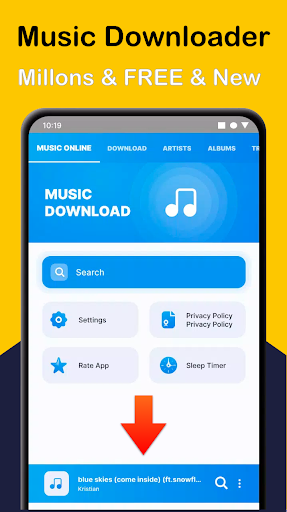 Android application Mp3 Music Downloader & Player screenshort