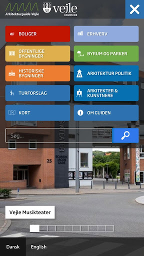 Android application Arkitekturguide Vejle screenshort