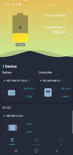 Renogy DC Home Screen 2
