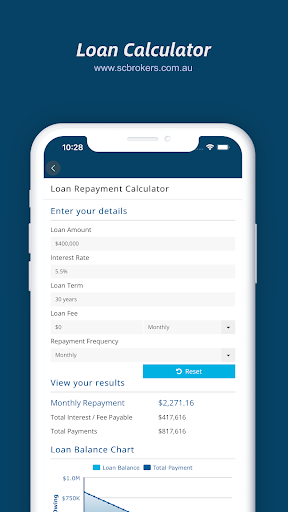 Loan Calculators Screen 2