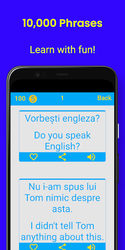 Romanian Phrases Screen 2