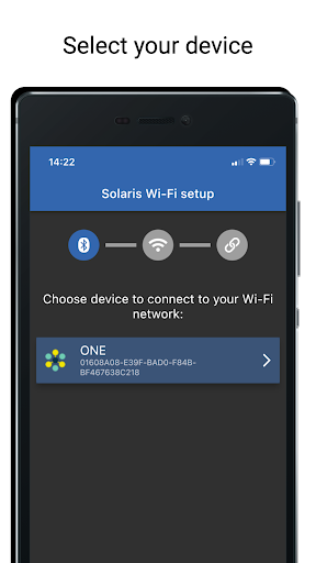 Android application Solaris Wi-Fi Setup screenshort