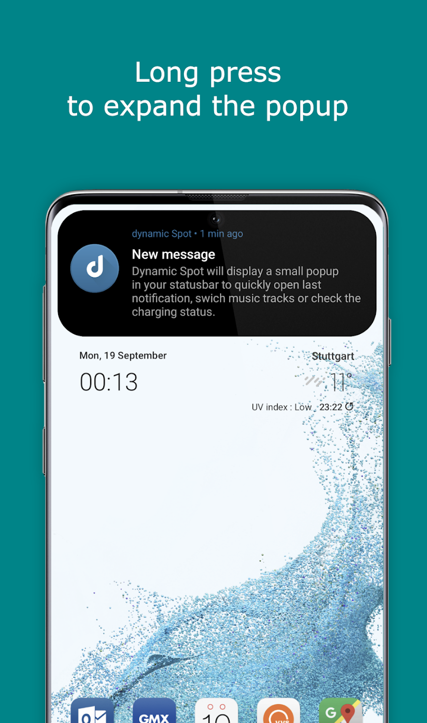 Dynamic Island – dynamicSpot, la app para quien desea tener la caracteristica del iPhone 14 en Android