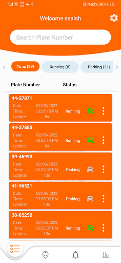Android application Orange Track screenshort