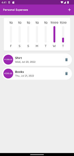 Personal Expense Tracker Screen 3