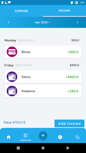 Budget Expense Manager Screen 3