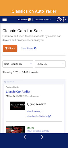 Android application Classics on Autotrader screenshort