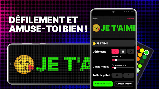 Aperçu de l'application