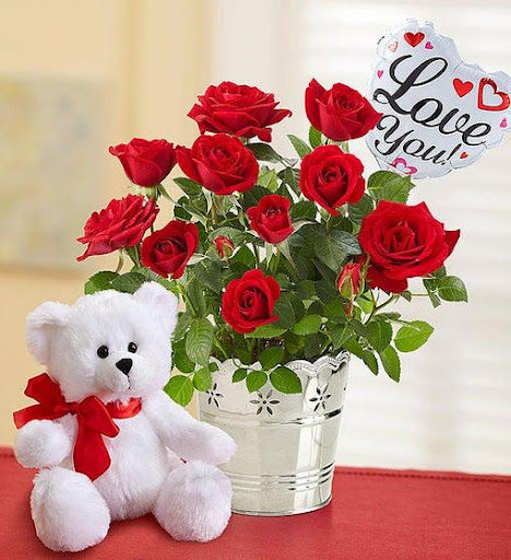 Android application I love you images Whit Flowers screenshort