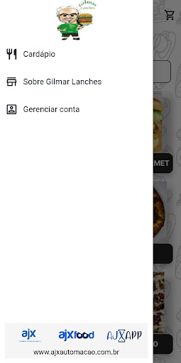 Android application Gilmar Lanches screenshort