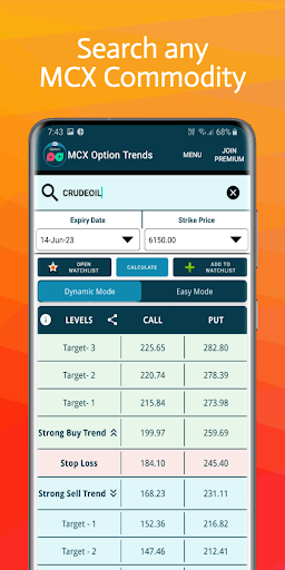 Android application MCX Options Trends screenshort