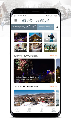 Android application Beaver Creek Village Guide screenshort