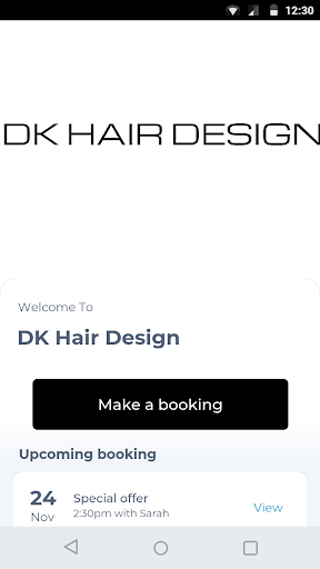 Android application DK Hair Design screenshort