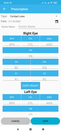 Optical Patient  Prescription RX Manager