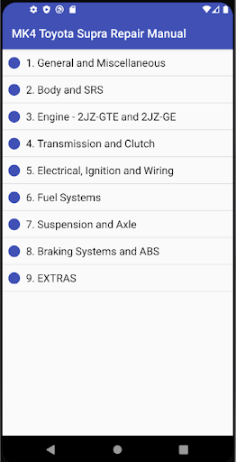 Android application Toyota Supra MK4 Repair Manual screenshort