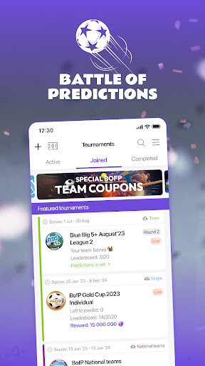 Android application Battle of Predictions - Sports screenshort