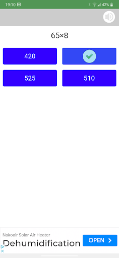 Android application Math Test screenshort