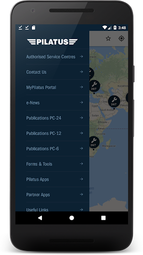 Android application Pilatus Customer Service screenshort