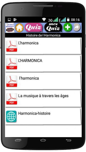 Android application Cours Harmonica screenshort