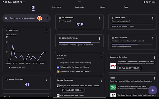 Screenshot of Smarter Bookmarks