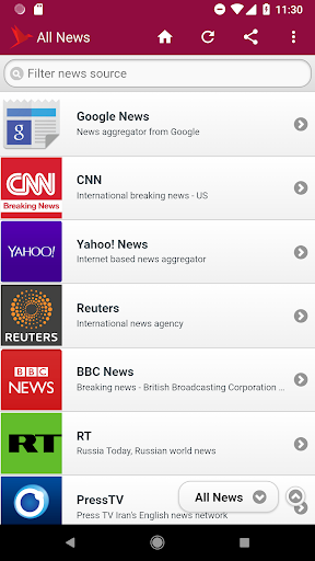 Android application All News screenshort