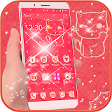 Cute Cat Theme Pink Little Love Bowknot Sparkly icon