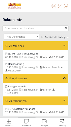 A.S. App Screen 2